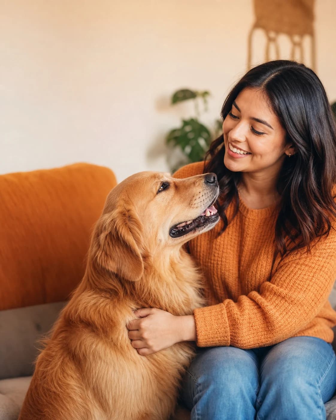 Persona junto a su perro