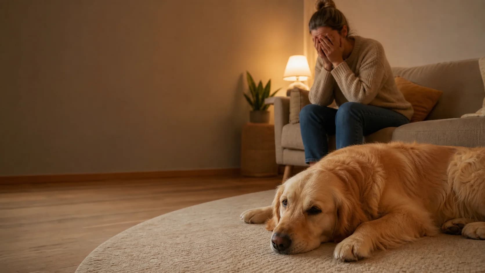 Perro cansado dentro de una rutina sin estructura